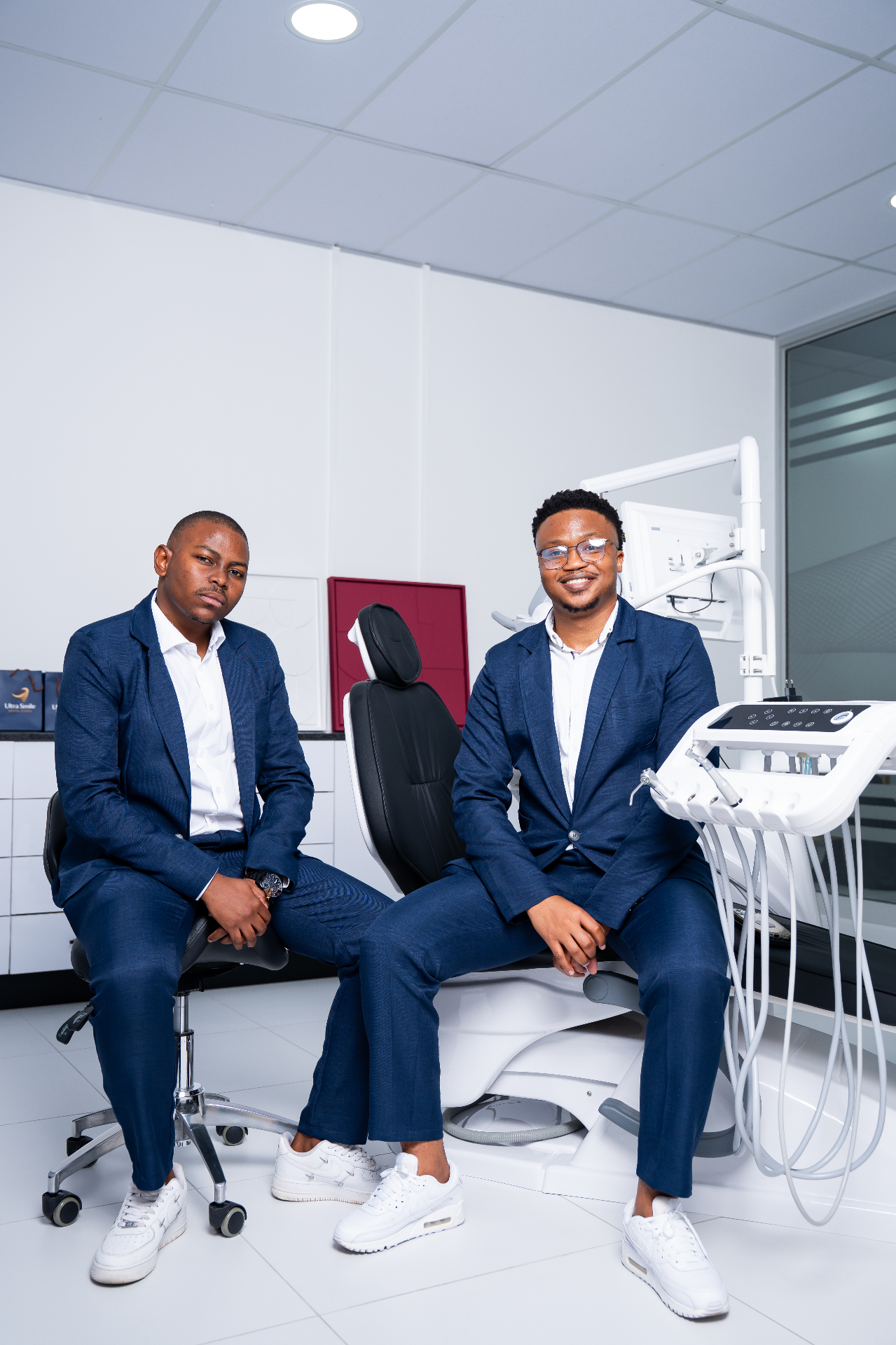 Dr. Marule and Dr. Poswayo in the treatment room
